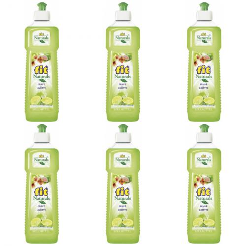 6 x Fit Naturals Splmittel Guave-Limette 500 ml Flasche