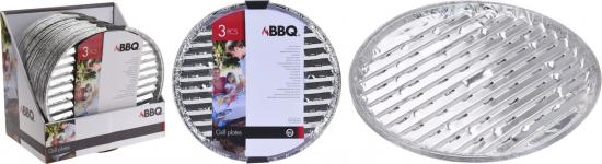 BBQ Grillplatte Aluminium Grillzubehr 3 Stck 35cm