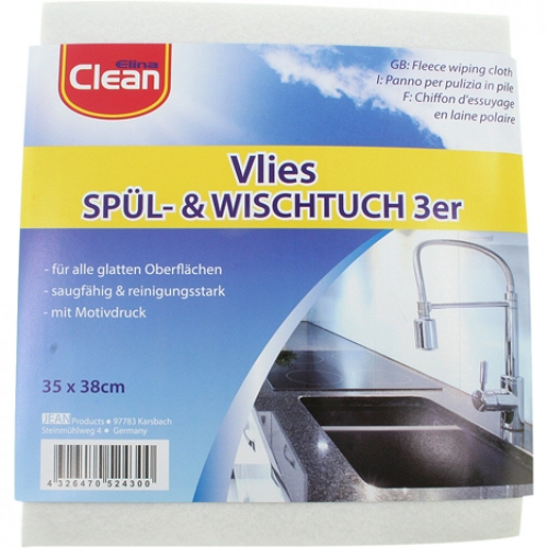 Spl- & Wischtuch CLEAN 3er 35x38cm aus Vlies