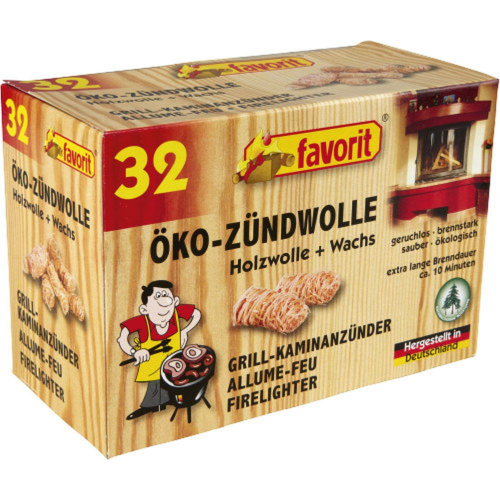 Favorit Öko Zündwolle Grill Kamin Ofen Anzünder 32 Stück 