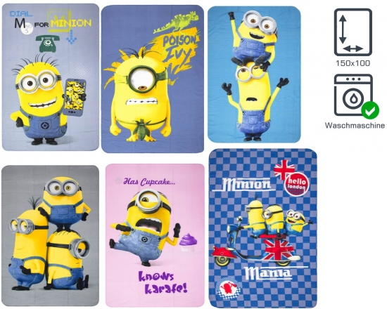 Minions Fleecedecke 150x100cm