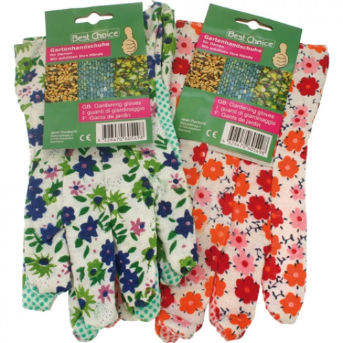 Gartenhandschuhe Damen bunt bedruckt Blumenmotive Gartenarbeit ABS rutschsicher