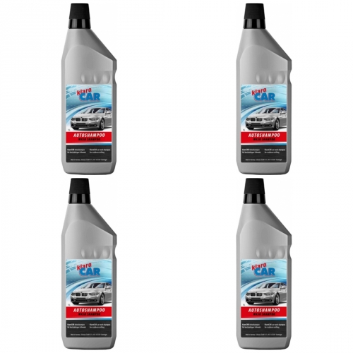 4 x Klaro Wasch & Wachs Autoshampoo Autowaschmittel 1 Liter