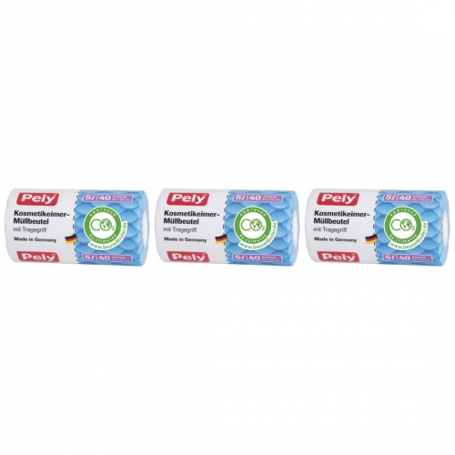 3 x Pely Kosmetikeimer-Mllbeutel 5L 40 Stck