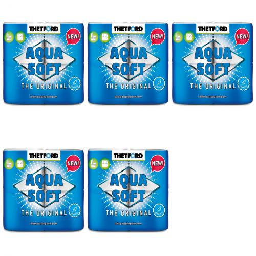 5 x Thetford Aqua Soft Toilettenpapier WC Papier Campingtoilette 4 Rollen