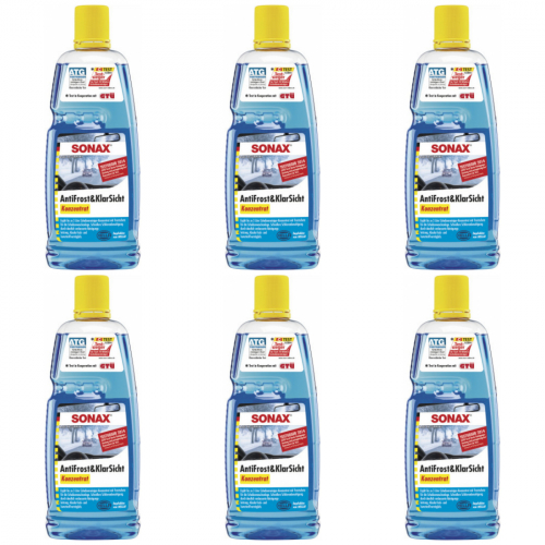 6 x Sonax Antifrost & Klarsicht 1L Konzentrat