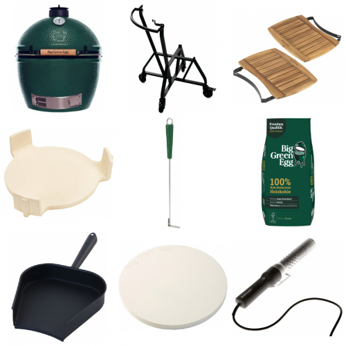 Big Green Egg XLarge - Handler, Tisch, ConvEGGtor, Ascheschieber/schaufel, Pizzast., Looftlighter