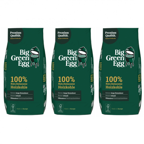 3 x Big Green Egg FCS zertifizierte Holzkohle 9 KG
