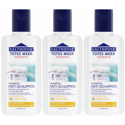 3 x Salthouse Totes Meer Therapie Shampoo Anti Schuppen 250ml