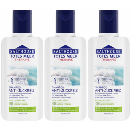 3 x Salthouse Totes Meer Therapie Anti Juckreiz Shampoo 250ml