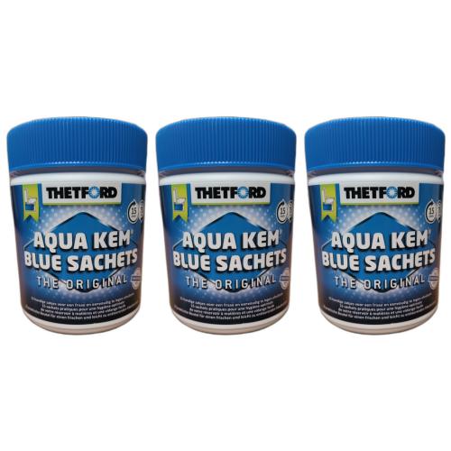 3 x Aqua Kem Blue Sachets 15 Stck  Toilette Camping Wohnmobil 