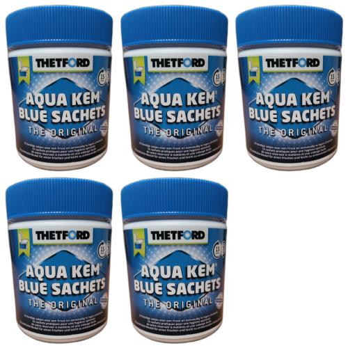 5 x Aqua Kem Blue Sachets 15 Stck  Toilette Camping Wohnmobil 