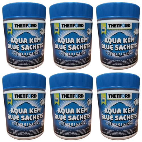 6 x Aqua Kem Blue Sachets 15 Stck  Toilette Camping Wohnmobil 