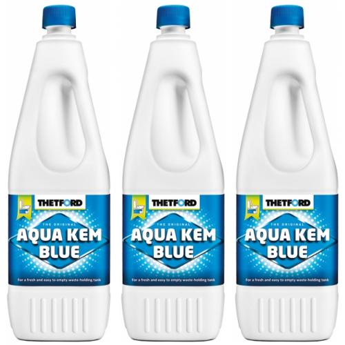 3 x Thetford Aqua Kem Blue Sanitärflüssigkeit WC Zusatz 2 Liter