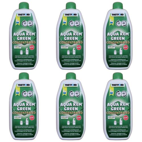 6 x Thetford Aqua Kem Green Fkalientankflssigkeit Konzentrat Sanitrflssigkeit 750ml