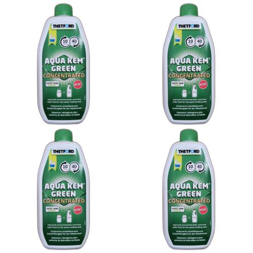 4 x Thetford Aqua Kem Green 750ml Fkalientankflssigkeit Konzentrat Sanitrflssigkeit