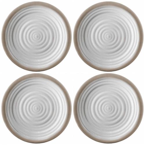 4 x Movera Dessertteller Apollo Stone Touch Bruchfest Campinggeschirr creme/beige