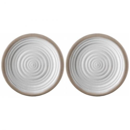 2 x Movera Dessertteller Apollo Stone Touch Bruchfest Campinggeschirr creme/beige