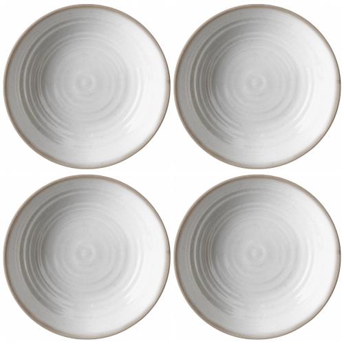 4 x Movera Suppenteller Apollo Stone Touch Bruchfest Campinggeschirr creme/beige