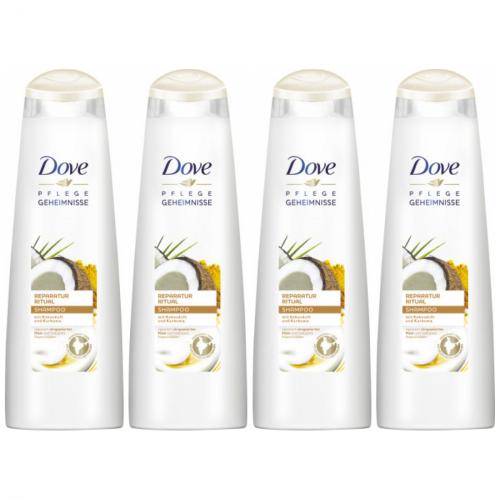 4 x Dove Shampoo Pflege Ritual Reparatur Haarshampoo 250ml