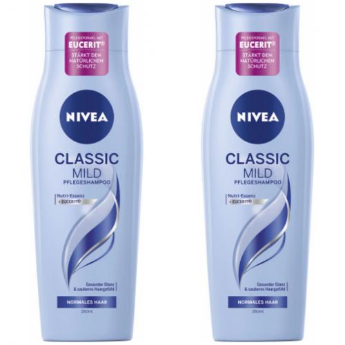 2 x Nivea Shampoo Classic Mild Haarshampoo Pflegeshampoo 250ml