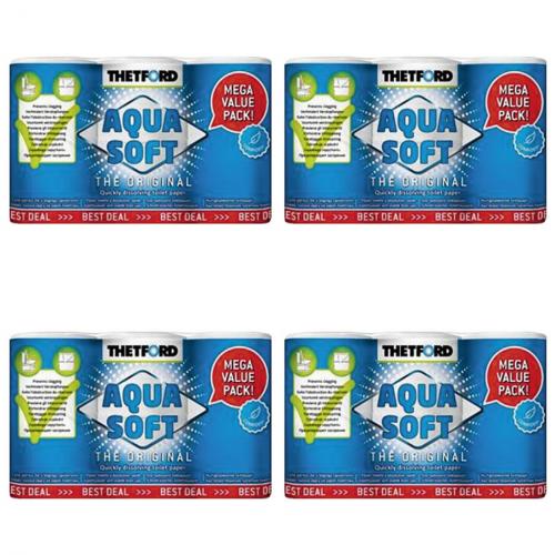 4 x Thetford Toilettenpapier Aqua Soft Campingtoilettenpapier Sondergre 6 Rollen