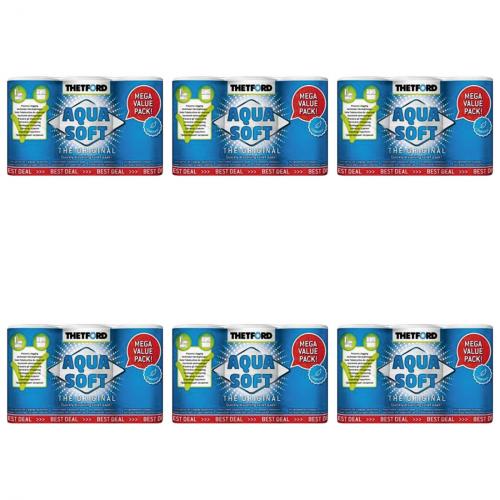 6 x Thetford Toilettenpapier Aqua Soft Campingtoilettenpapier Sondergre 6 Rollen