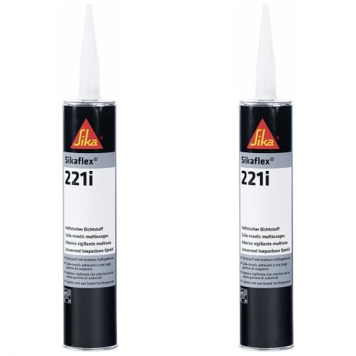2 x Sikaflex 221i Karosseriedichtmasse 0,3 l Farbe: uniwei