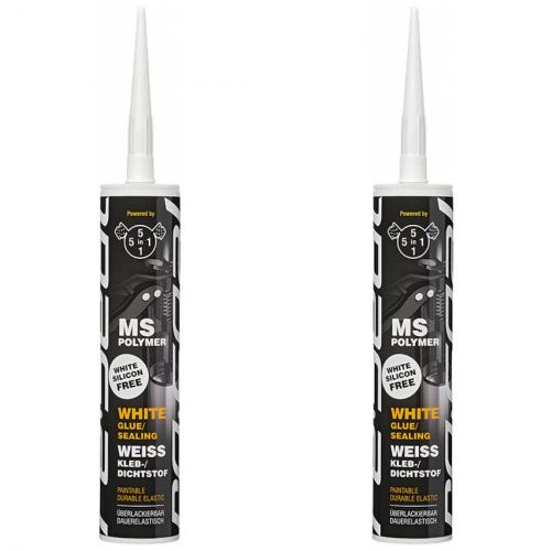2 x 5IN1 Fllstoff Re-Seal MS Fugendichtstoff Polymer weiss 290ml