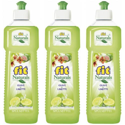3 x Fit Naturals Splmittel Guave-Limette 500 ml Flasche