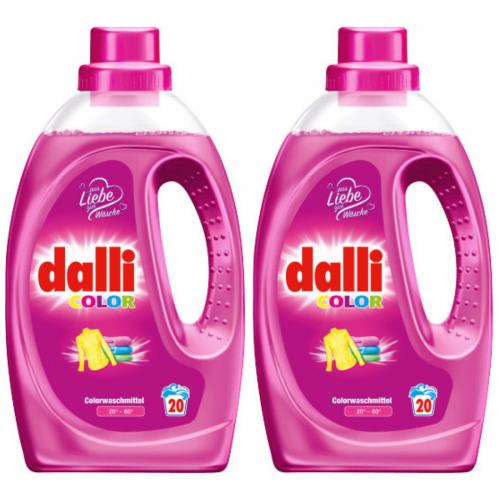 2 x Dalli Color Flssig 20 Waschladungen 1,1L Flasche Colorwaschmittel