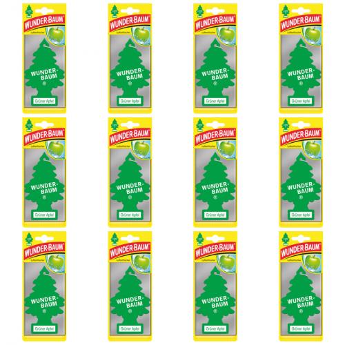 12 x Duft Lufterfrischer Wunderbaum grner Apfel