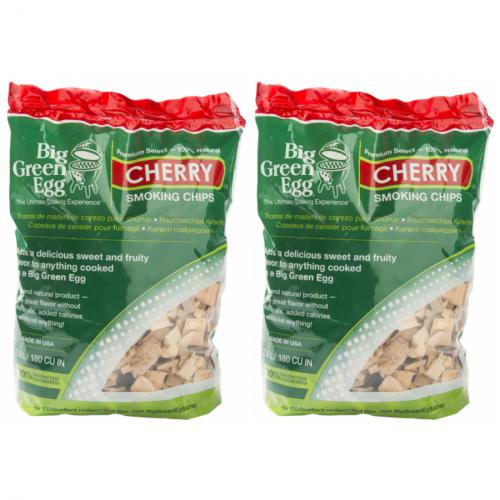 2 x Big Green Egg Kirsche Cherry Holzchips Rucherchips 2,9 Liter