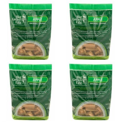 4 x Big Green Egg Apfel Holzstckchen Holz Chunks 9 Liter