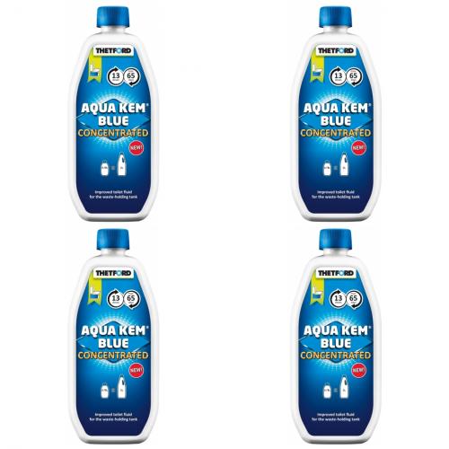 4 x Thetford Aqua Kem Blue Konzentrat Sanitrzusatz 780ml