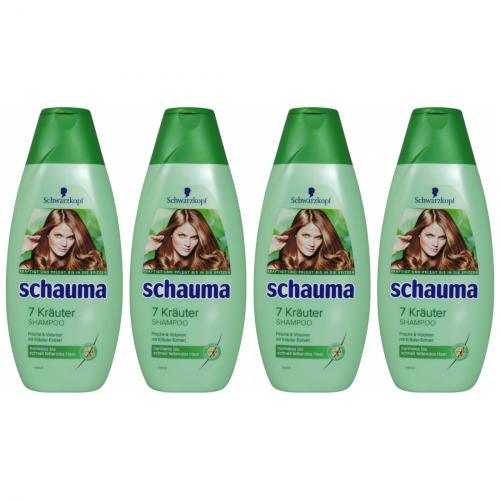 4 x Schauma Shampoo 400ml 7 Kräuter