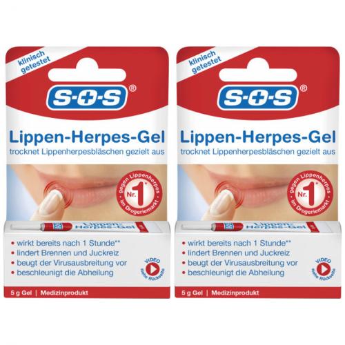 2 x SOS Lippenherpes-Gel 5g Tube
