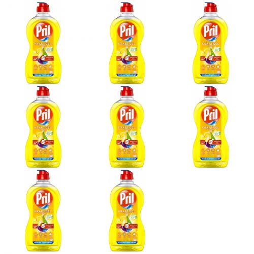 8 x Pril Zitrone Selbstaktive Fettlösekraft 450ml Flasche
