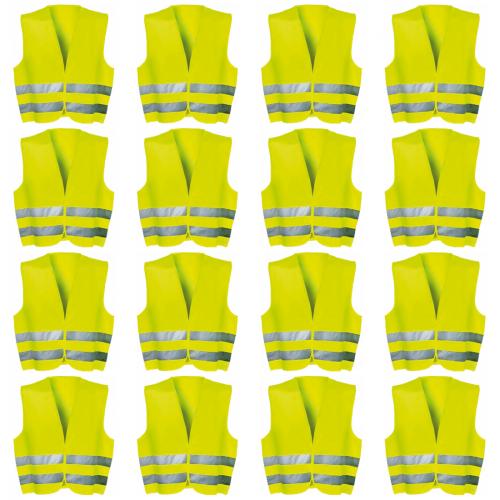 50 x Warnweste Neon Norm EN ISO 20471 Arbeitsschutz Verkehrssicherheit reflektierend