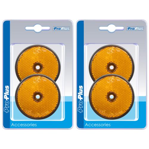 2 x Reflektor orange 60mm Schraubbefestigung 2 Stck im Blister