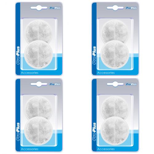 4 x Reflektor wei 60mm selbstklebend 2 Stck im Blister
