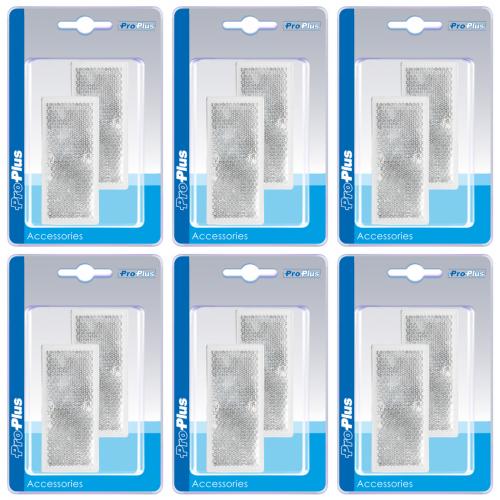 6 x Reflektor wei 82x36mm selbstklebend 2 Stck im Blister
