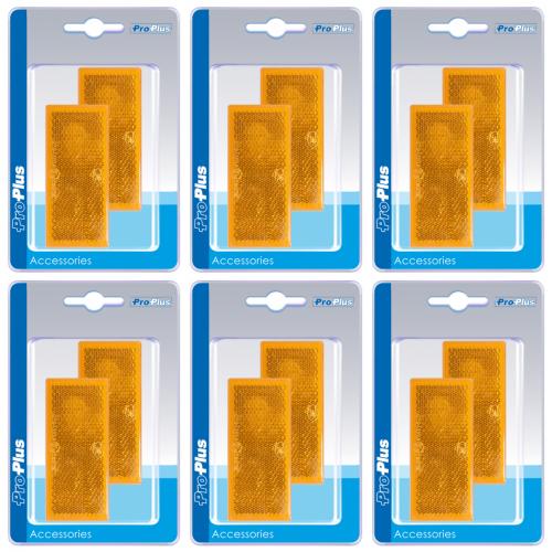 6 x Reflektor orange 82x36mm selbstklebend 2 Stck im Blister