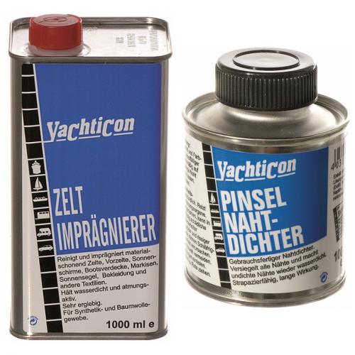 Yachticon CAMPY-Zeltreiniger+Imprgniere 1 l Nahtdichter in Pinseldose 100 ml mit pinsel