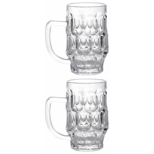 2 x Gimex Bierkrug, klar 500 ml