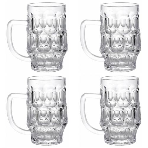 4 x Gimex Bierkrug, klar 500 ml