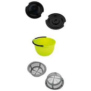 Camp4 Vielzweckeimer im Set, lime-grn, Eimer, Einsatz und Deckel