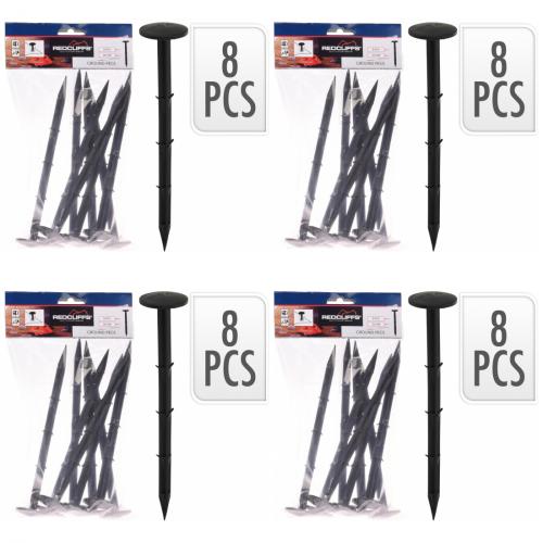 4 x Camptropia Zelthering Zeltstbchen 8er-Set Schwarz 20cm