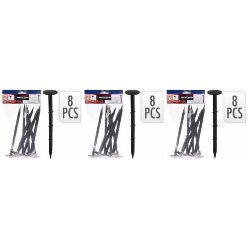 3 x Camptropia Zelthering Zeltstbchen 8er-Set Schwarz 20cm