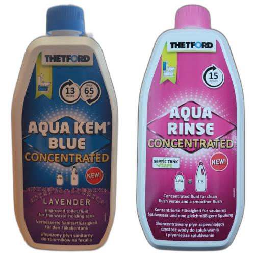 Thetford Aqua Kem Blue Lavendel 780ml und Aqua Rinse 750ml